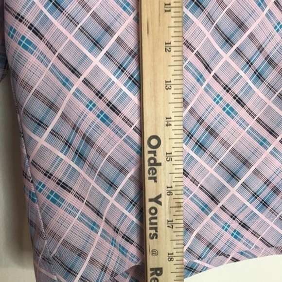 Callaway Flex Fabric UPF 50 Opti-Dri Pink Blue Plaid Checker ladies size 33” - Picture 7 of 10